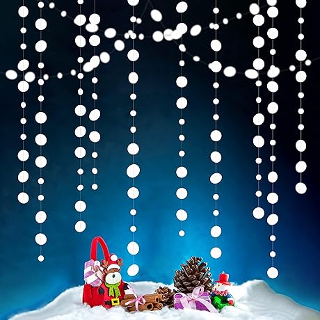 Cheerland Snowball Garland: Winter Wonderland Decor Delight