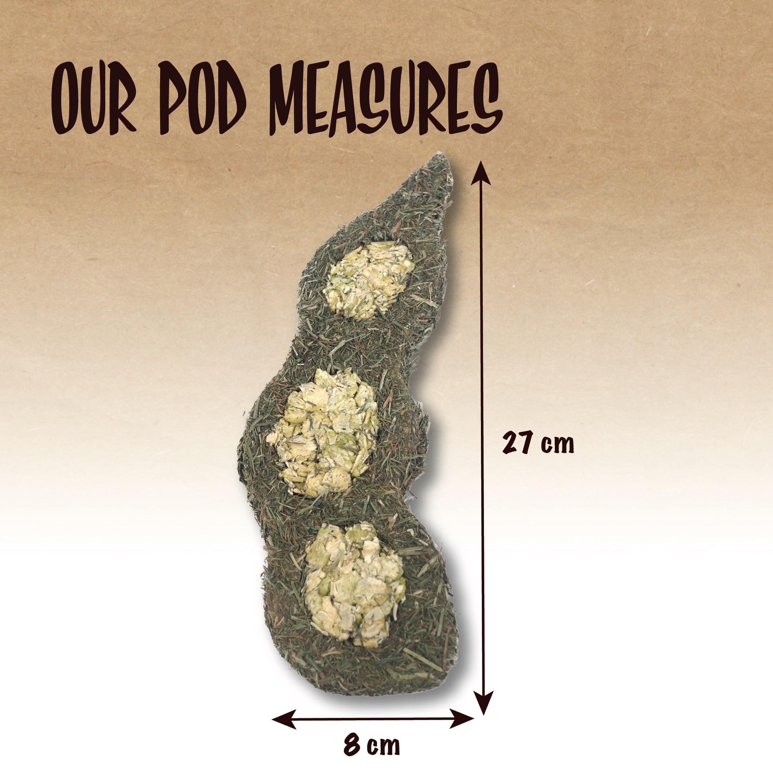 Rosewood Naturals Pea 'n' Forage Pod Kleintier-Nagenknacken und Langeweile Breaker für Kaninchen, Meerschweinchen, Chinchillas, Degus, Hamster, Rennmäuse, Mäuse, Ratten