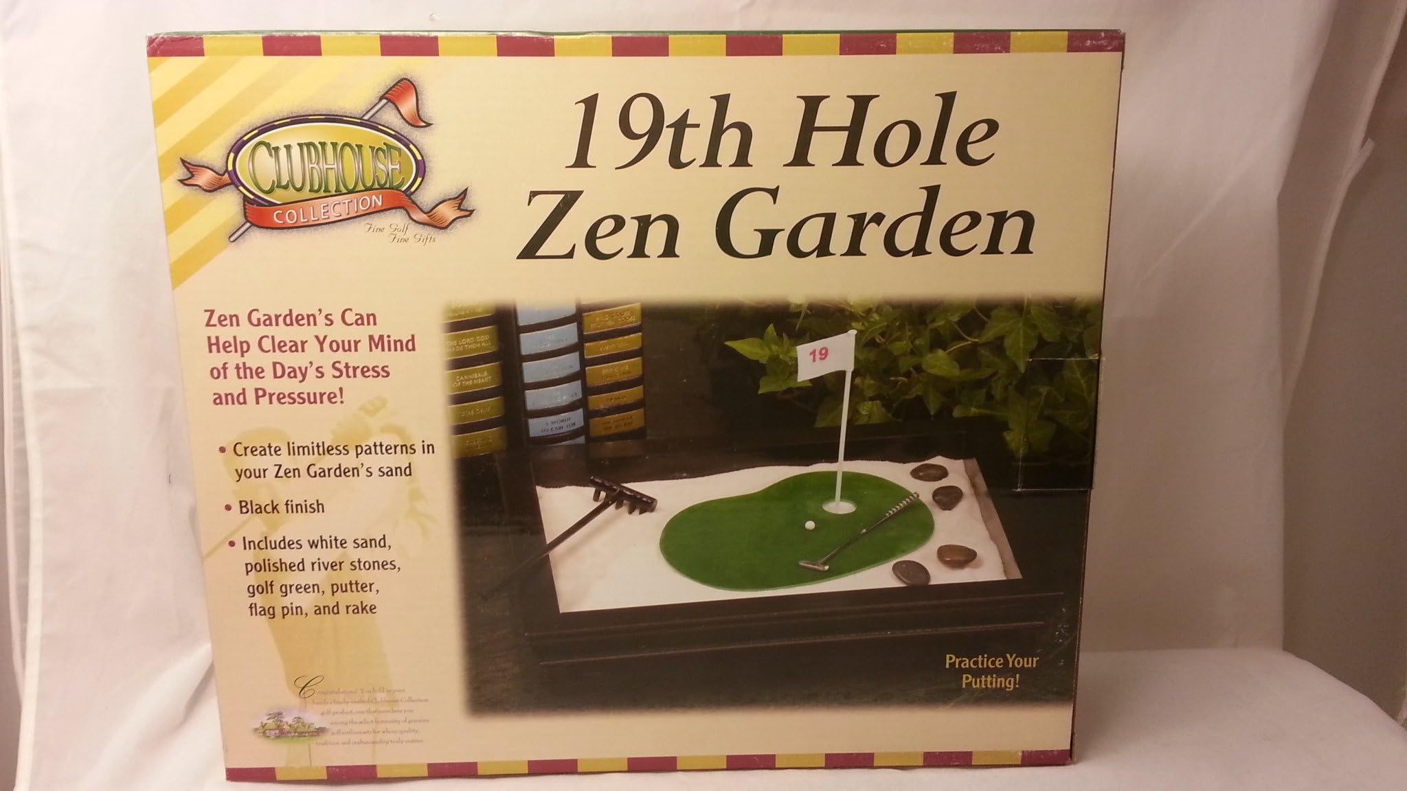 Clubhouse Collection 19th Hole Golf Zen Garden, Black