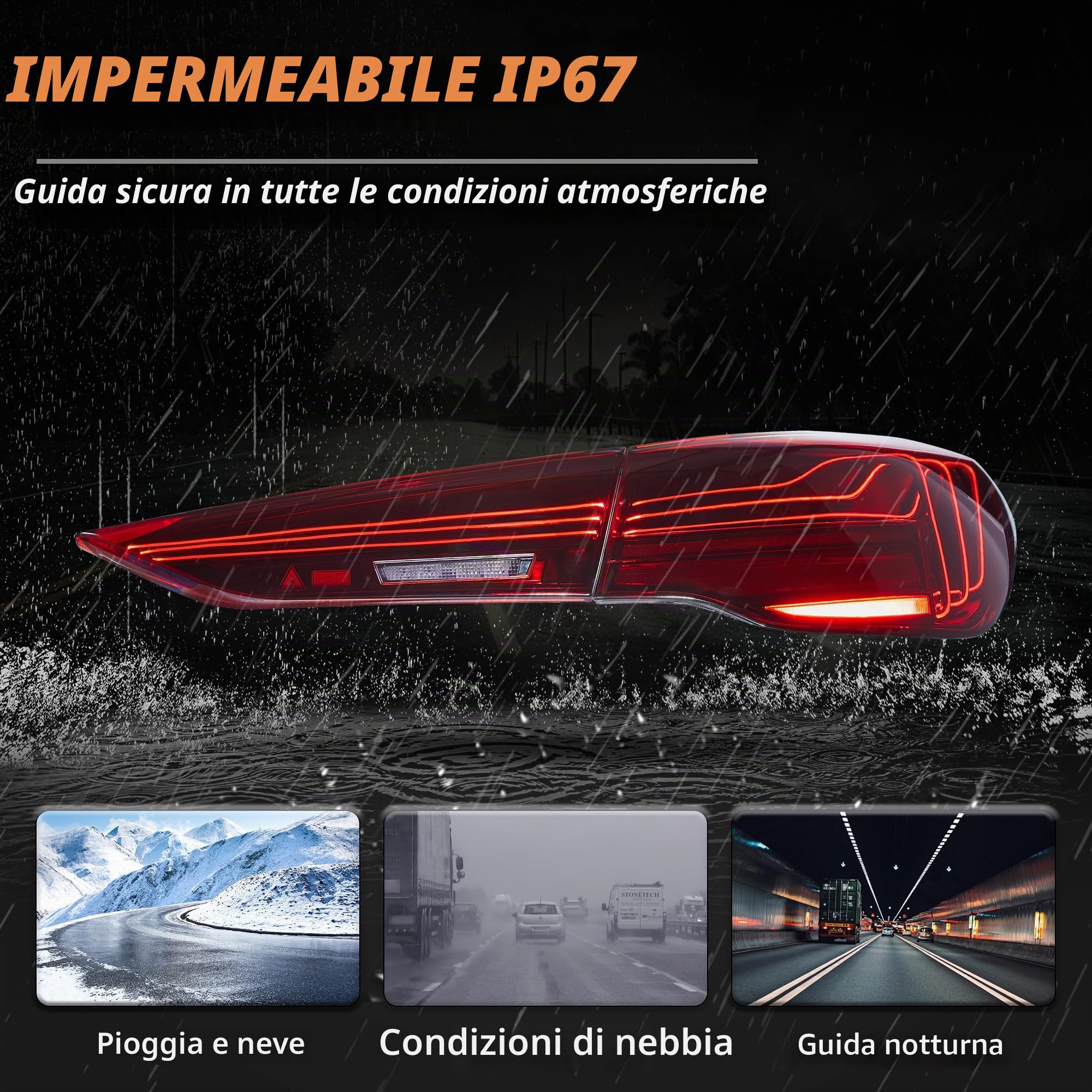 VLAND fari posteriore LED compatibili con Serie 4 G22/G23/G26, M4 G82 G83 2021-2023 2a generazione, set di luci posteriori con indicatori sequenziali, 1 set (rosso)
