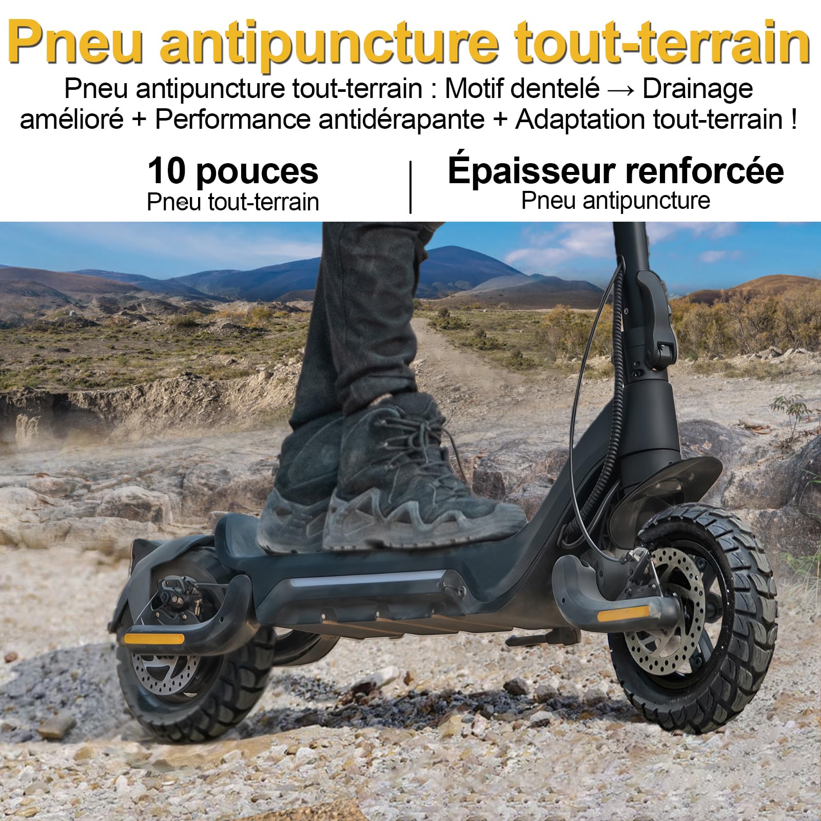 Trotinette Electrique Adulte Tout Terrain Autonomie 80km APP Contrôle Moteur 2000W Batterie 48V 18.2Ah Trottinette électrique Adulte Puissante Double Suspension Scooter Electrique Adulte(X5S