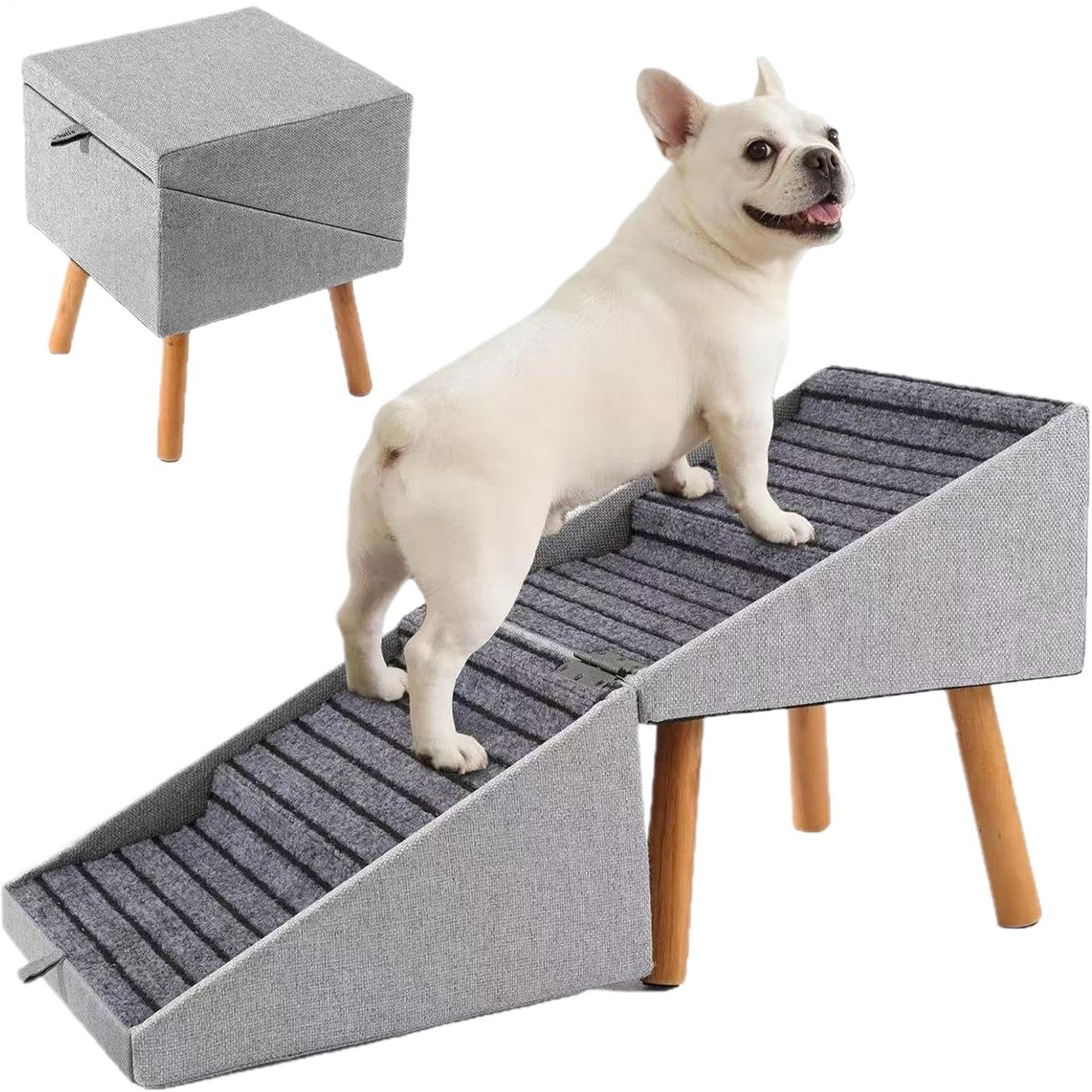 Rampa para perro para coche, escaleras plegables de madera, rampa para cama y piscina