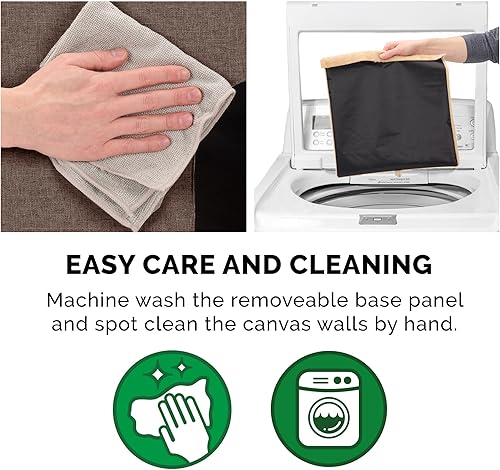 Miniatura 7 de Furhaven - Casa para gatos de interior y perros pequeños, plegable y abatible con juguete de pelota de peluche, taburete para sala de estar,