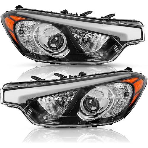 TUSDAR Halogen Headlight Assembly Compatible with 2014 2015 2016 Kia Forte