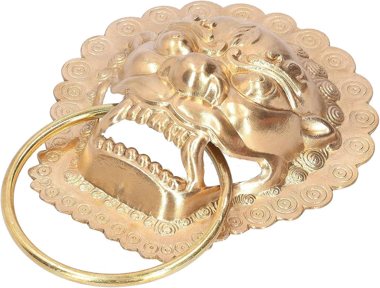 Door Knocker Handle Unique Garden Gate Pull Double Door Handle Antique Pulls Lion Head Door Knocker for Wooden Door, Closet