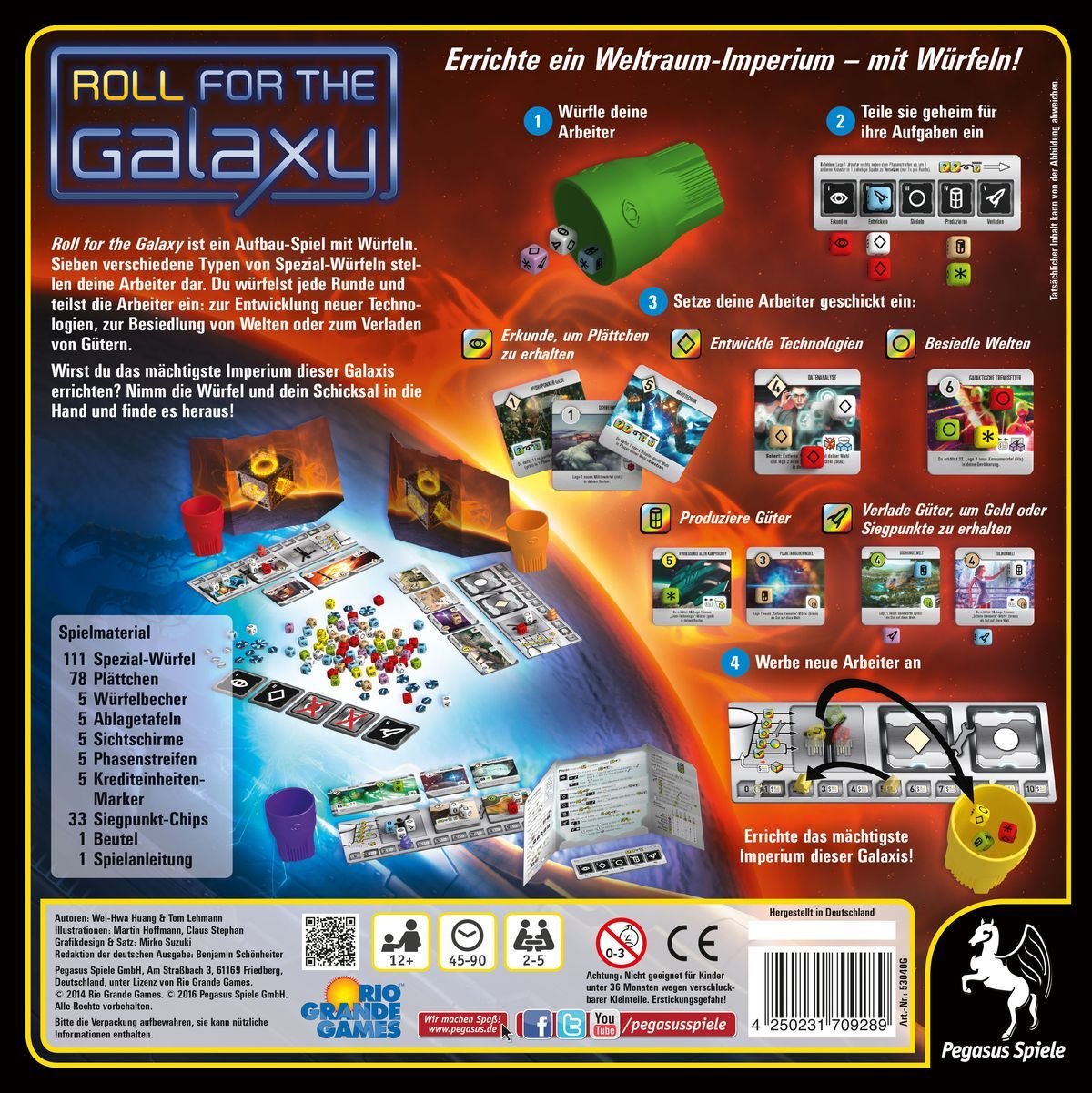 Pegasus Spiele 53040G - Roll for The Galaxy