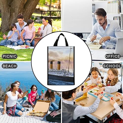 Miniatura 6 de Retro Titanic Famous Old Historic Lunch Bags para mujeres y hombres, lonchera aislada reutilizable bolsa de mano para el hogar y la oficina