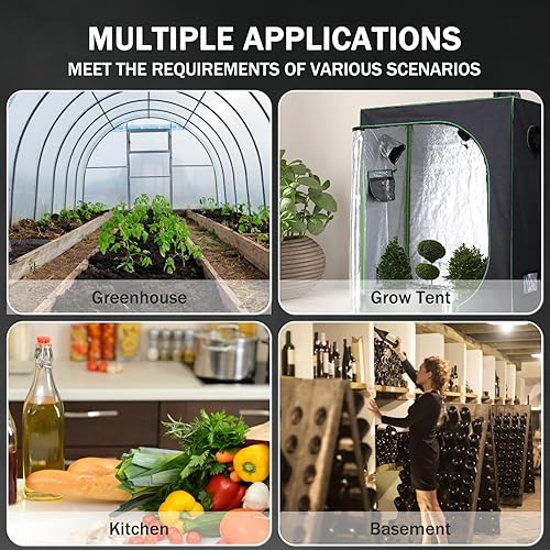 Miniatura 9 de LATIPOPO Ventilador de ventilación de conducto en línea de 4 pulgadas y 195 CFM, ventilador de ventilación de circulación de aire con controlador de