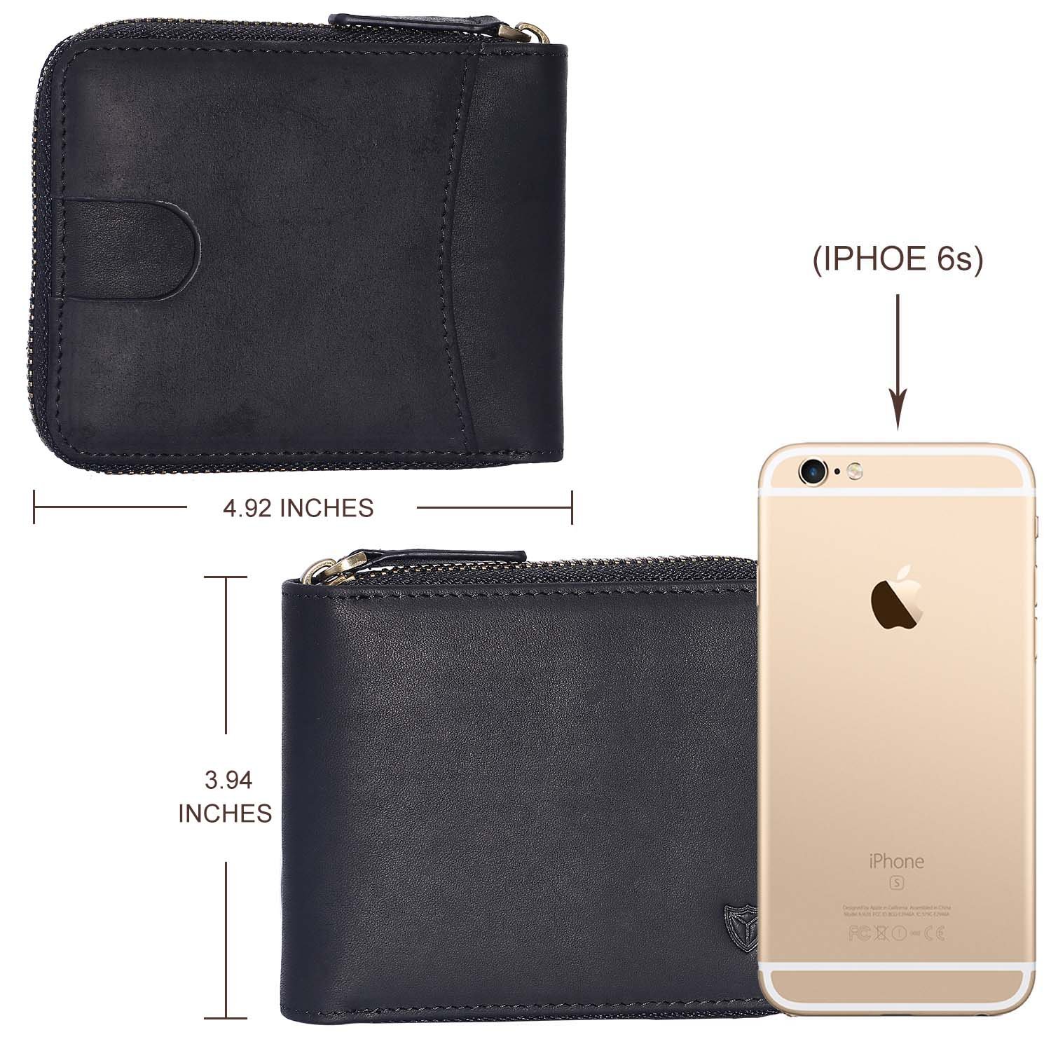 Amazon.com: DONWORD: Men Zipper Wallet