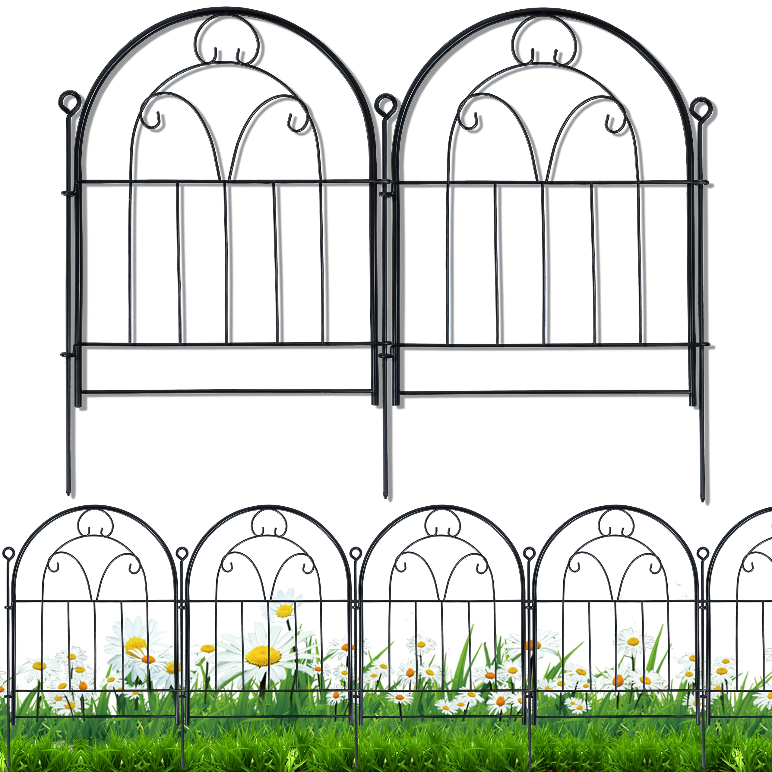 Polyjkl 10-Pack Garden Fence