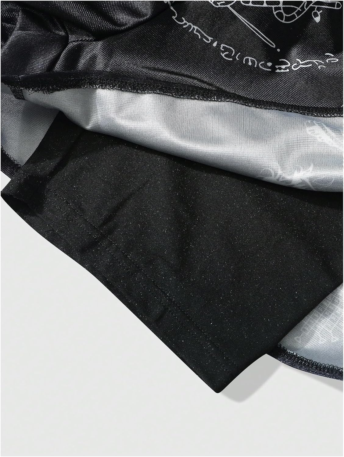 VIPWOLF Men's 2 in 1 Muay Thai Shorts Graphic Elastic Waist Kickboxing Baggy Sport Gym Shorts image 5