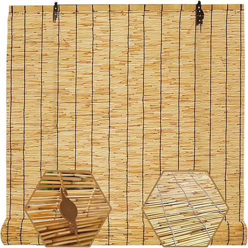 Persianas de bambú inalámbricas de tamaño personalizado de 10, 11, 20, 22, 23, 25, 26, 27, 28, 29, 30, 31, 32, 33, 34, 35, 36, 47 pulgadas de ancho,