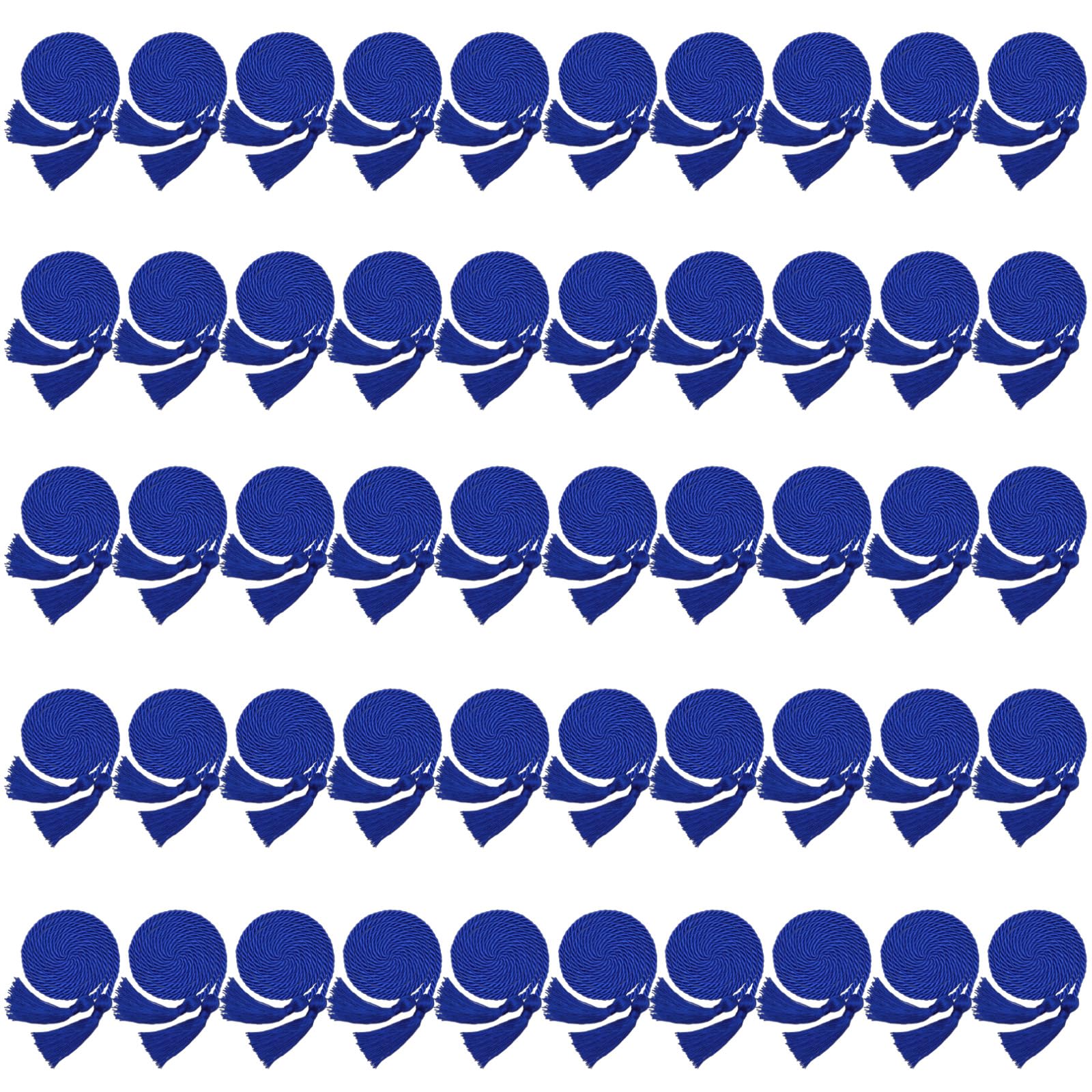 Cheelyvin.H 50 Pcs Graduation Honor Cords with Tassel for High School College Graduation, Gold, Royal Blue, Royal Blue & Red & White