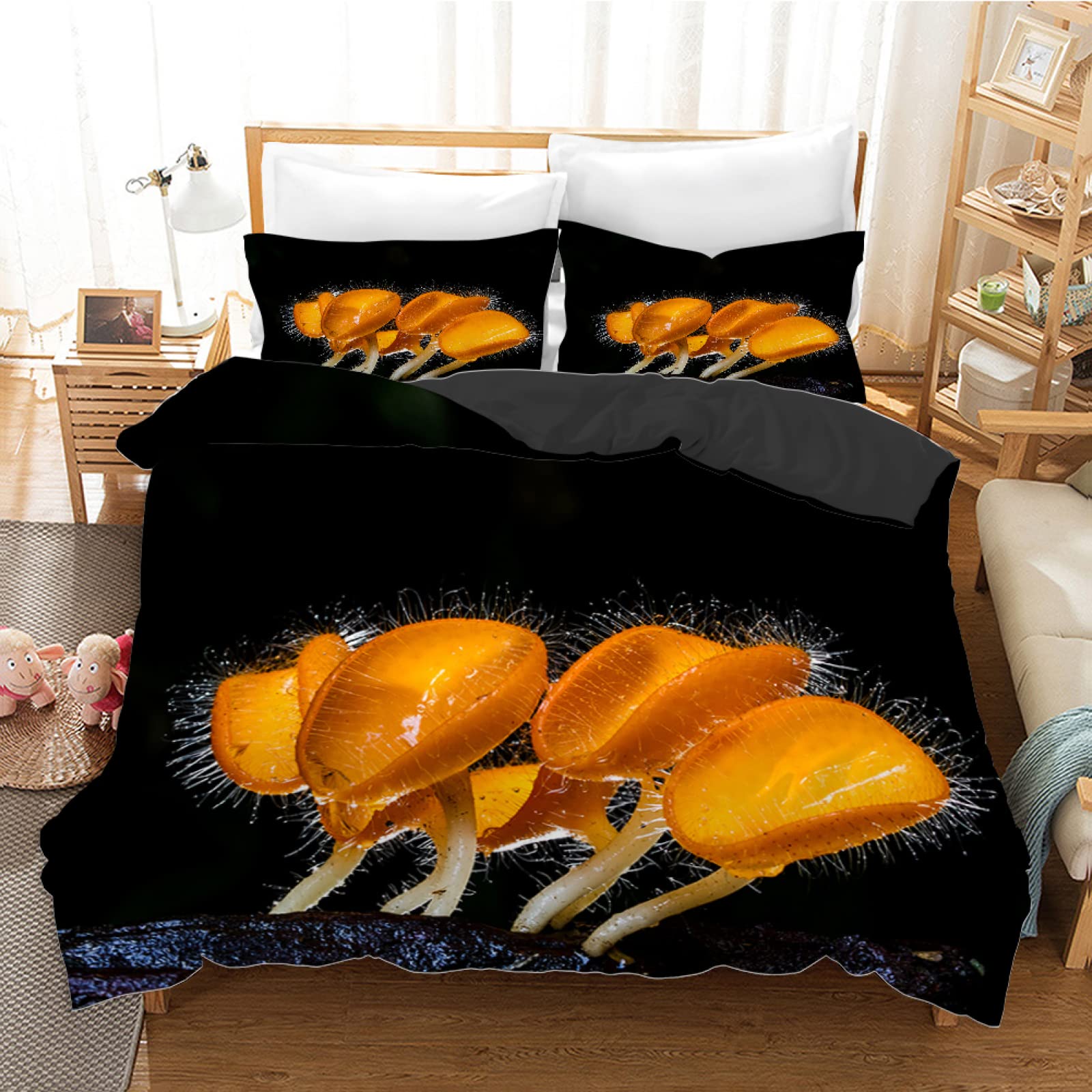 Housse de couette 140x200 fermeture éclair en microfibre 110g/m² lavable et douce