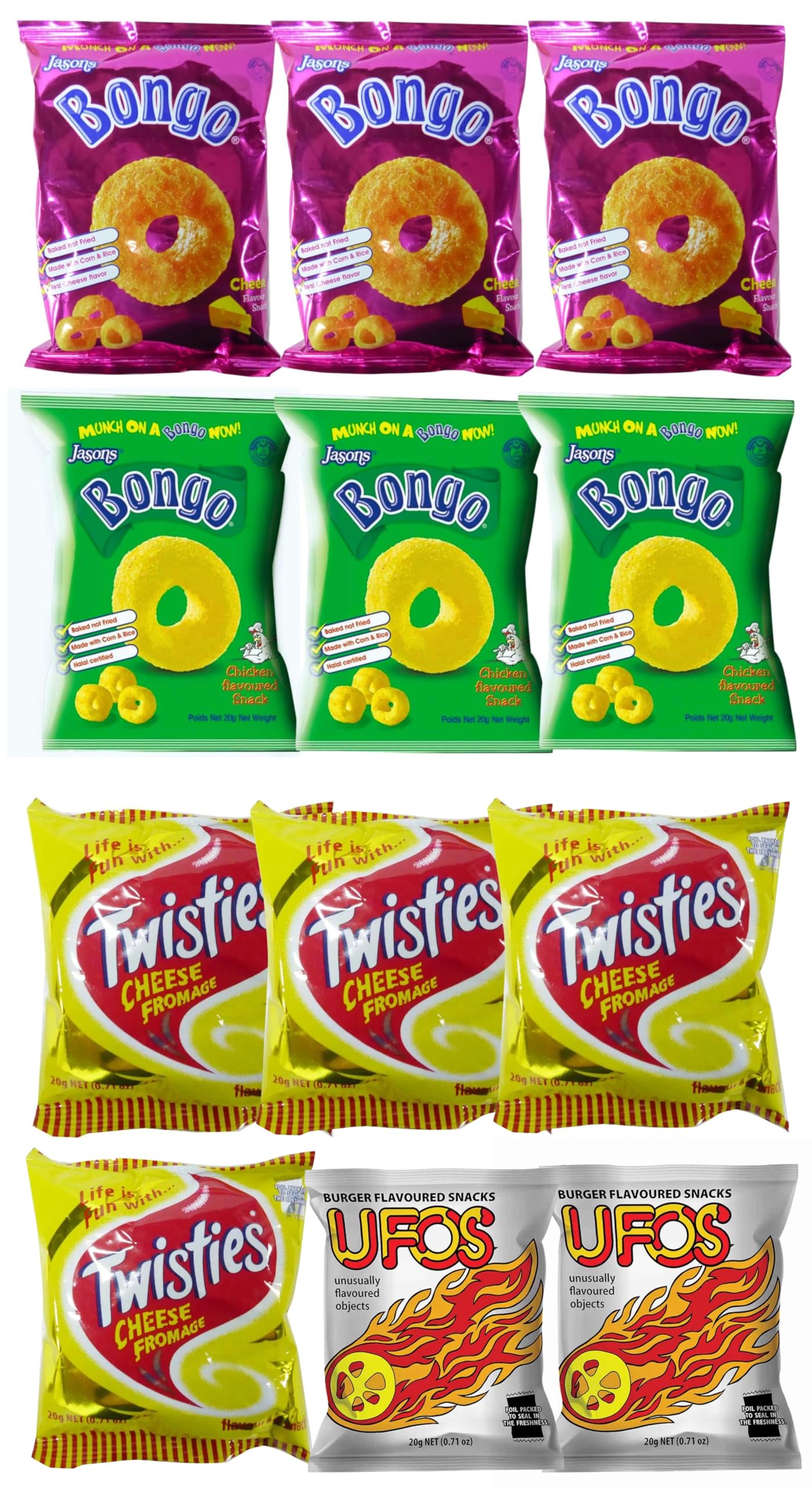 Amazon.com : Bongo, Twisties, Ufo's (Kids Value Pack Of 12