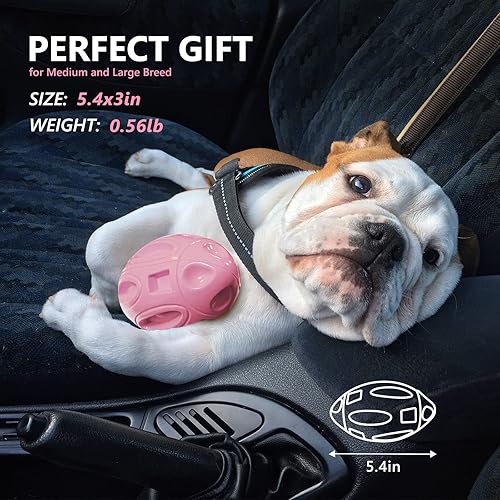 Vista 25 de EASTBLUE Juguetes chirriantes para perros masticadores agresivos: bola masticable de goma para cachorros con chirriador, juguete para mascotas casi