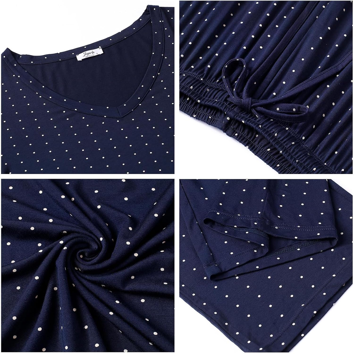 Joyaria Women's Bamboo Viscose Pajamas Set - Cooling Moisture-Wicking Sleepwear for Night Sweats, Soft Lightweight (S-XXL) - Image 5