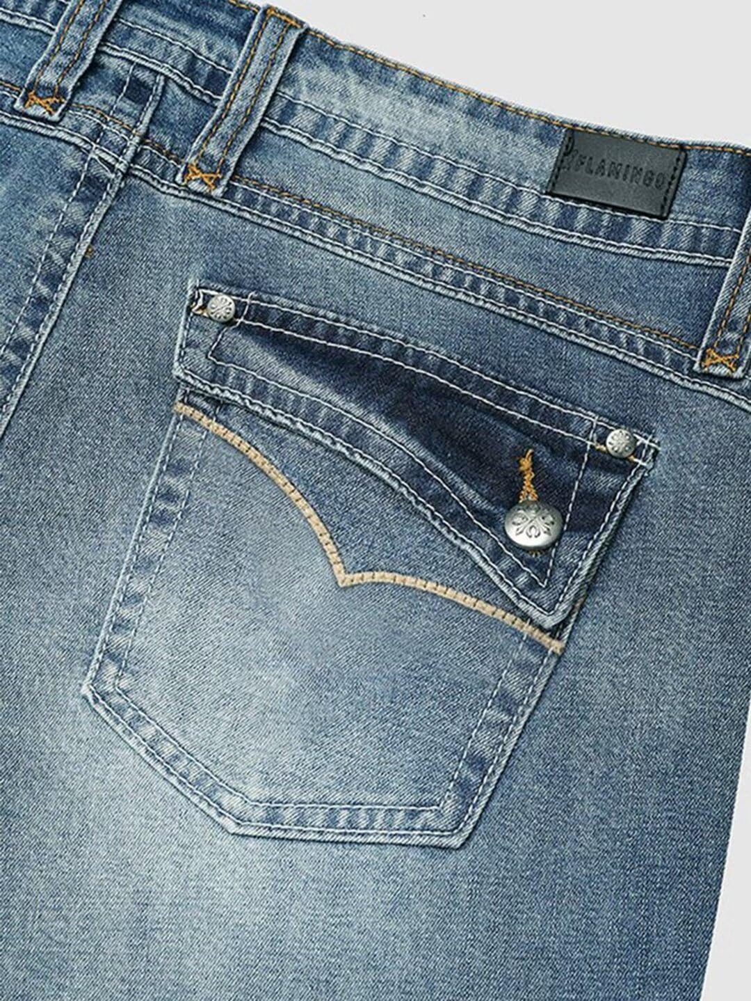 Flamingals Low Waisted Straight Leg Jeans for Women Stretchy Vinatge Skinny Jeggings - Image 5