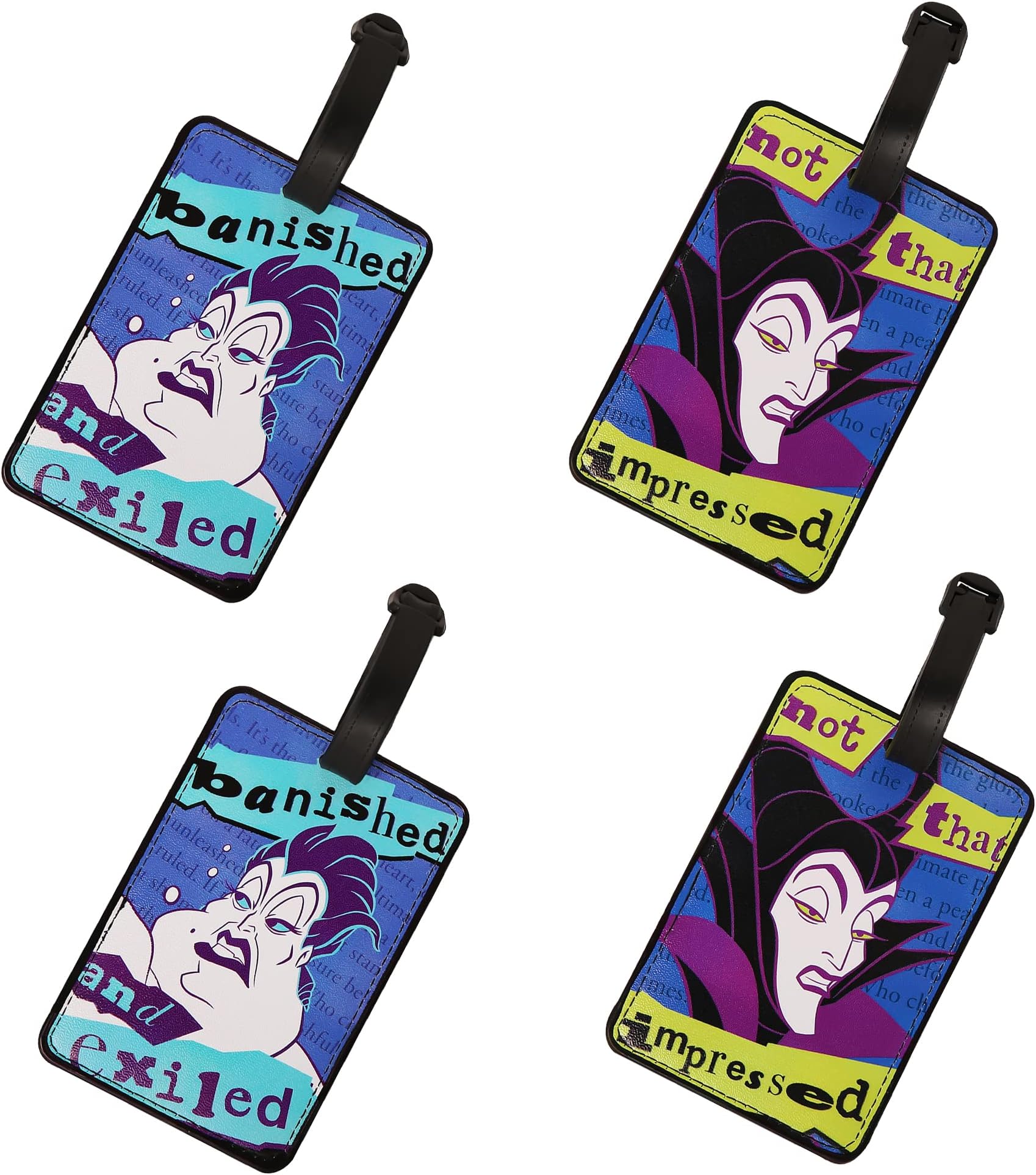 Disney Villains Luggage Tags PVC 4Piece Set Maleficent