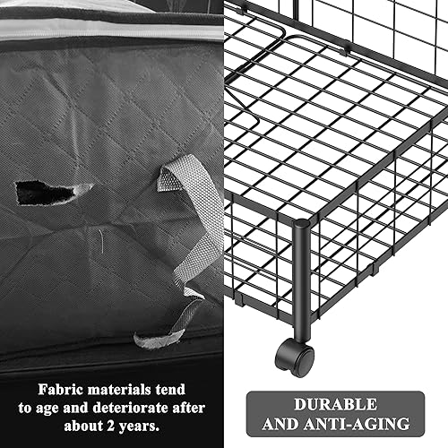 Miniatura 8 de Almacenamiento debajo de la cama con ruedas, rotación de 360, contenedores de almacenamiento debajo de la cama sin montaje, paquete de 2