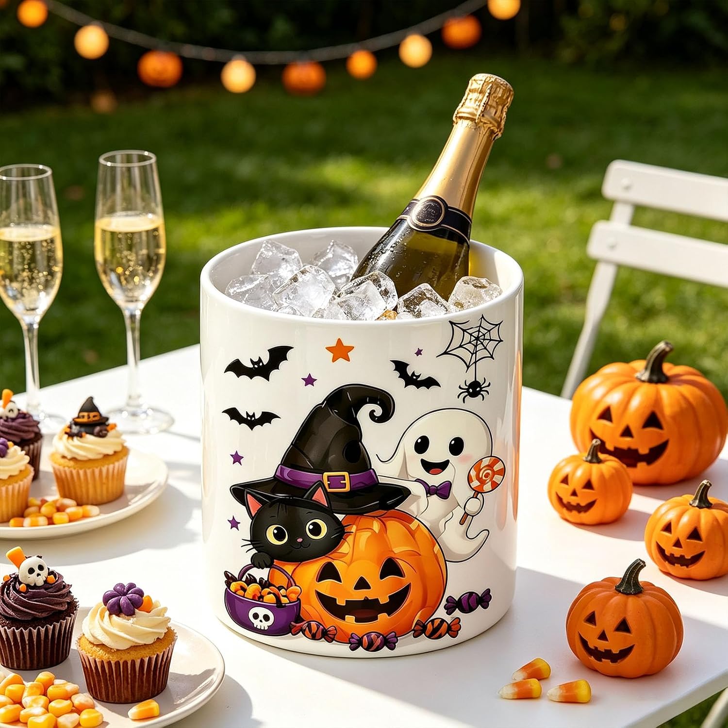 Halloween Ceramic Kitchen Utensil Holder Extra Large Countertop Organizer