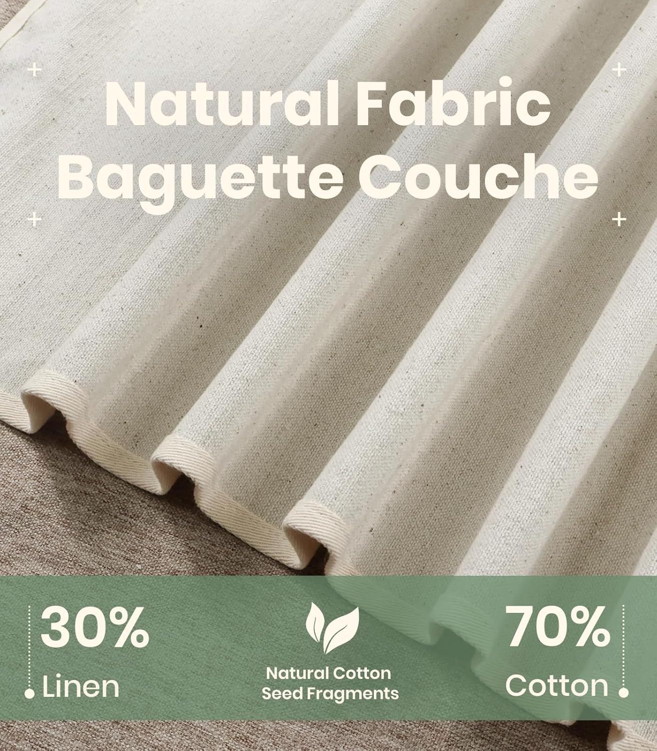 XL Bakers Couche & Cotton Beeswax Lined Sourdough Bread Bags & 2PCS Fabric Bowl Cover for Rising