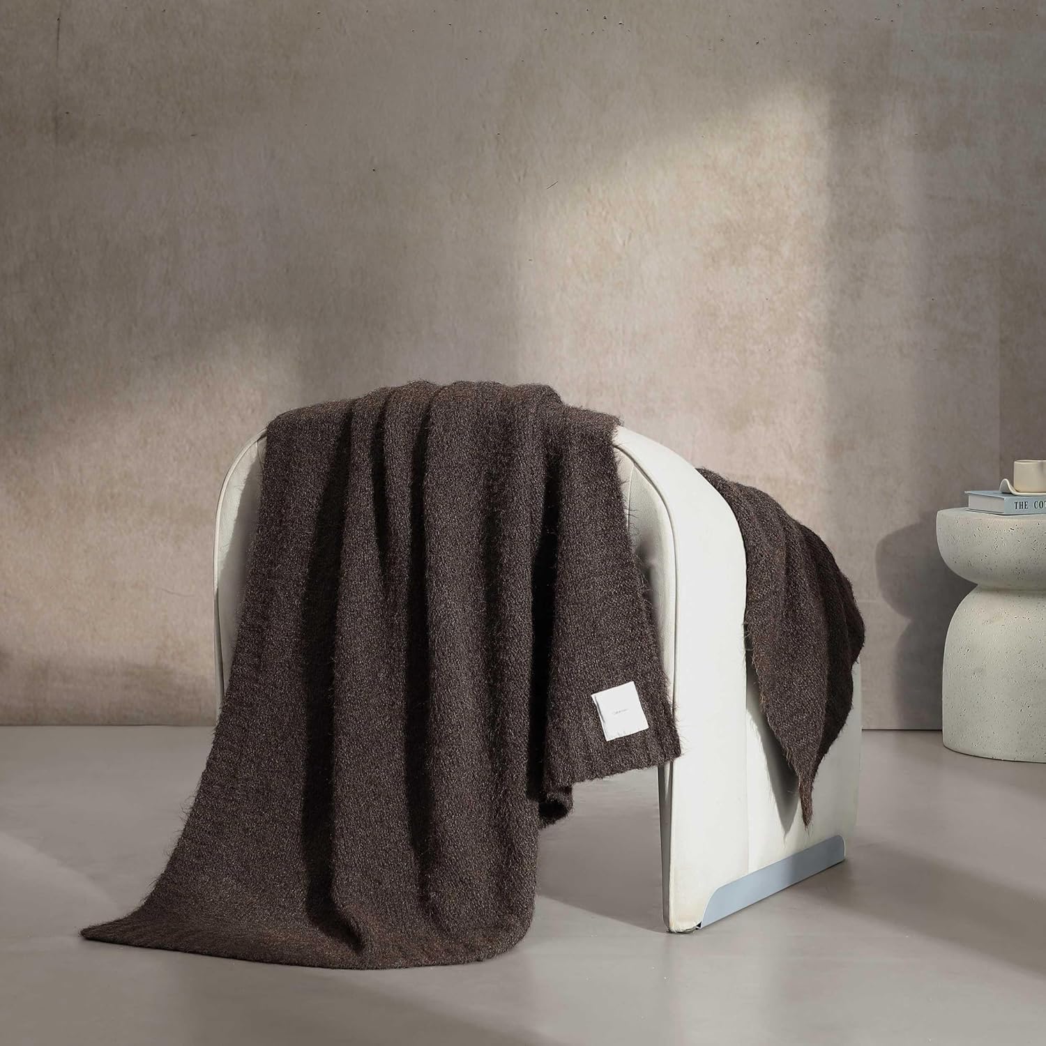 Calvin Klein - Throw Blanket, Cozy & Warm Oversized Sweater Knit Bedding (Knitted Chocolate Brown, 50 x 70)