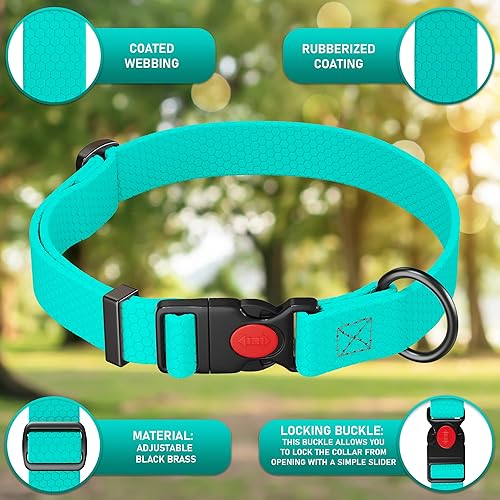 Miniatura 3 de Collar de perro ajustable con código QR identificación adjunta, fabricado en Estados Unidos, collar de perro resistente al agua con hebilla de