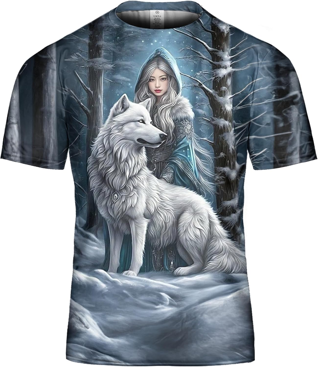Wolf Shirts for Men Women Graphic T-Shirt with 3D Design Novelty T-Shirt Howling Wolves T Shirt Three Wolf Moon Shirt - Amazon product rated Grade C