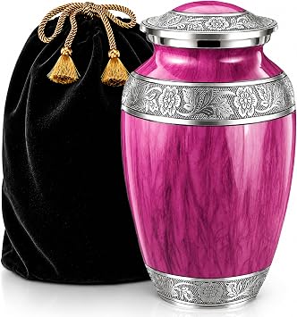 Cremation Urns for Human Ashes - Waterscapes Purple Large Decorative Urn for Adult Men & Women - Burial Urns for Adult Human Ashes