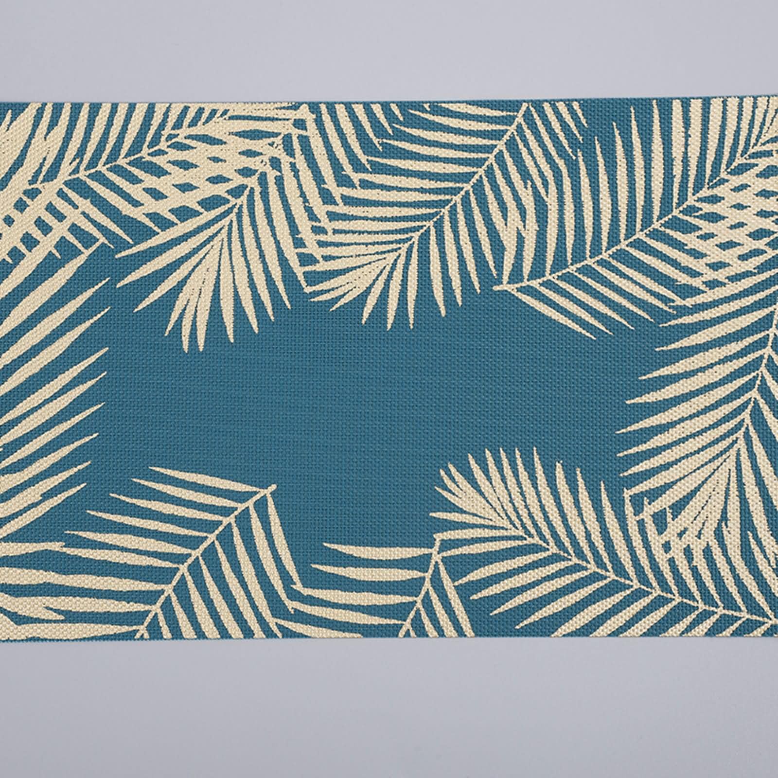 Podkładki do jadalni, prostokątne, zmywalne, 10 szt., 40 x 30 cm PCW, niebieskie, prostokątne z wzorem liści