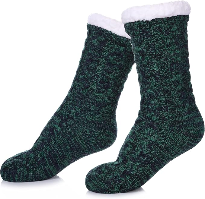 SDBING Fleece-Lined Slipper Socks