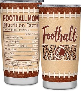 Football Mom Gifts for Women,Mom Birthday Mothers Day Stainless Steel Travel Coffee Tumbler Mug 20oz Gifts for Football Monther,Football Mom Essentilas Accessories From Daughter and Son