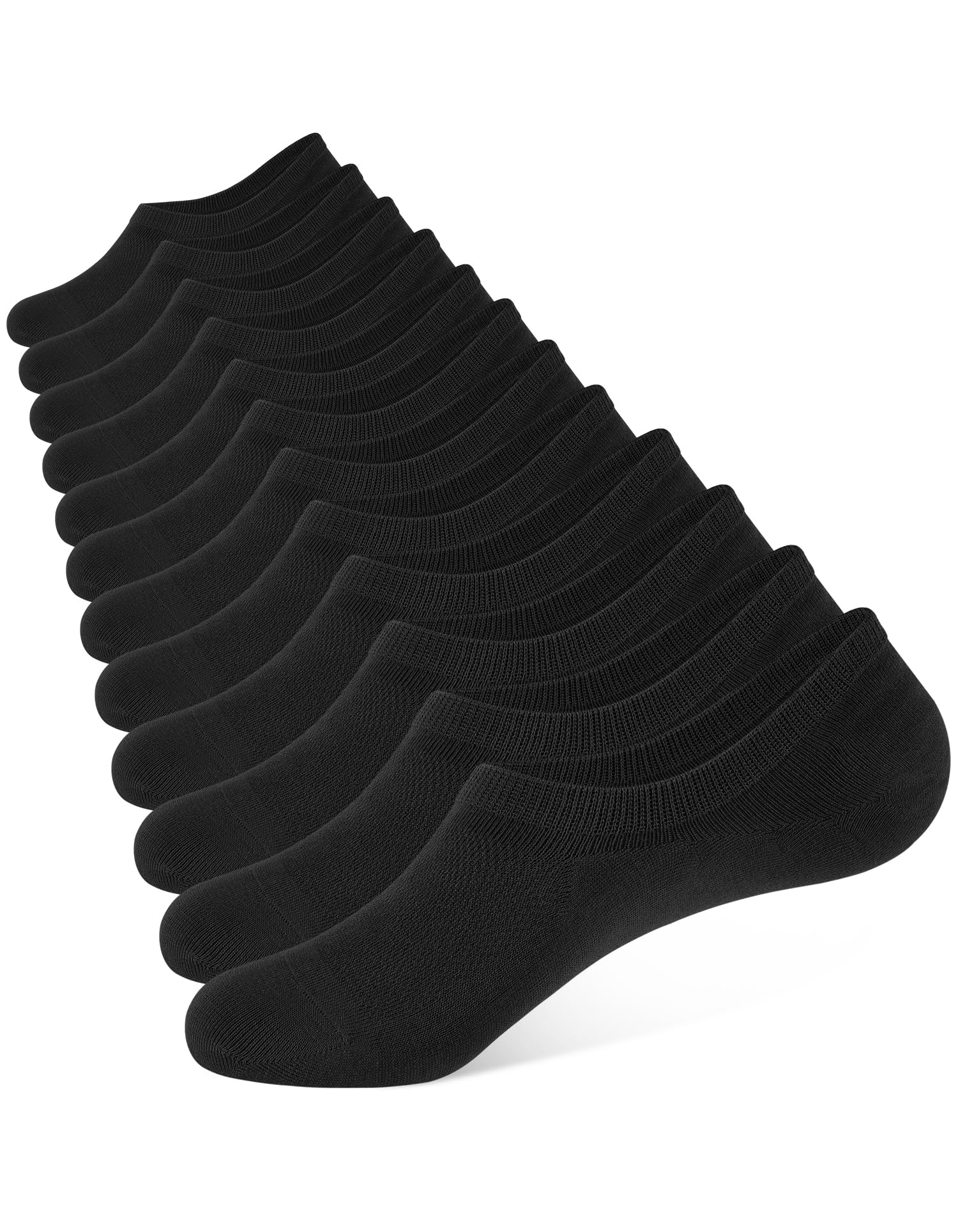 CLOSEMATE 6 Paia Fantasmini Uomo Donna Calzini Invisibili Estivi in Cotone Antiodore con Maglia Traspirante Antiscivolo con 3 Strisce in Silicone Calze Corte Basse Sportive