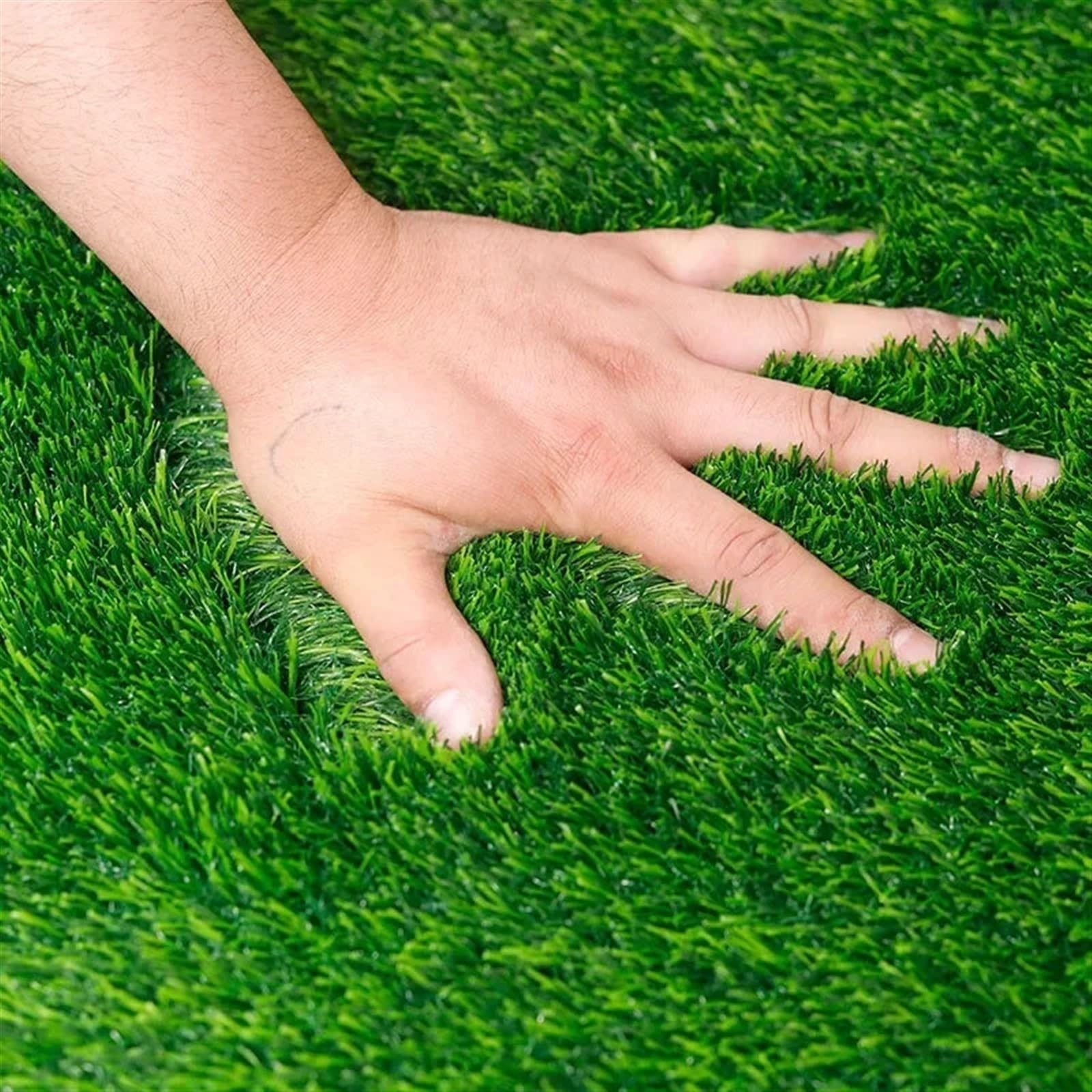 Erba Sintetica per Esterno Tappeto erboso Artificiale Giardino Erba Sintetica Esterna Prato Interno Balcone Decorazione del Cortile Tappeto erboso Finto Erba Verde(50cmX200cm)