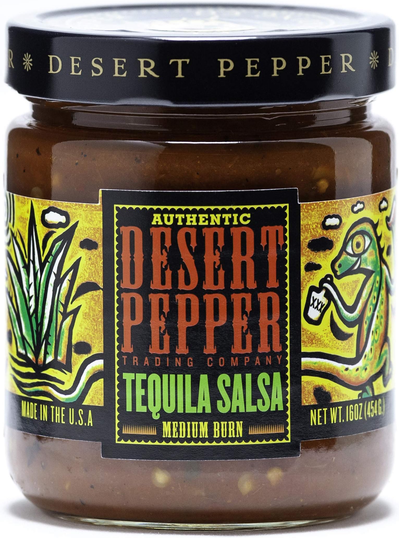 Desert Pepper Tequila Salsa, Medium Burn, 16-Ounce (1 Pack)