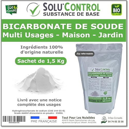 1,5 Kg de Bicarbonate de Soude Multi Usages, Maison et