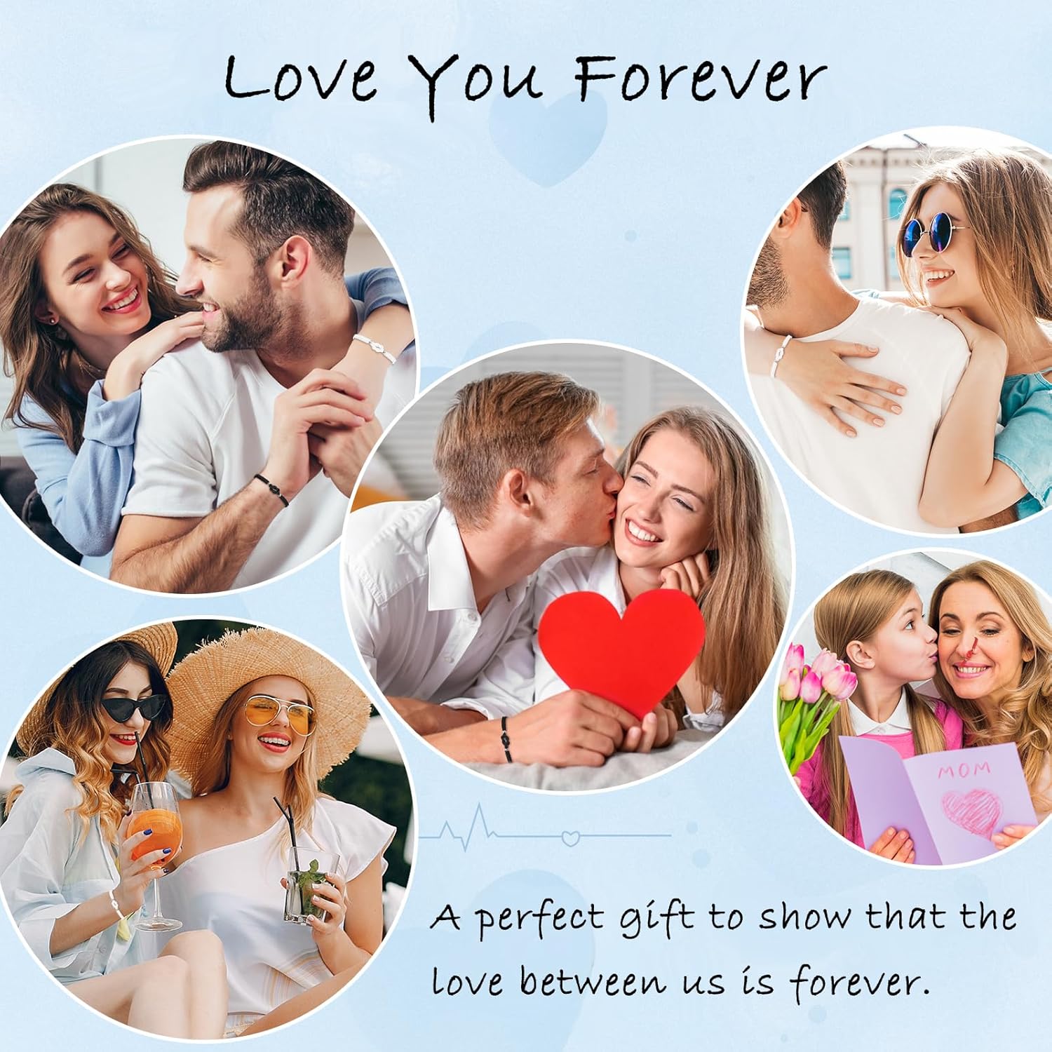 PZXHRY Matching Bracelets For Couple Anniversary for Him and Her Long Distance Relationship Bracelets for Girlfriend Boyfriend Cross Knot - Image 6