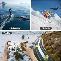 karuisrc K610 GPS Drón 4K UHD Kamerával - 249g Alatti Összecsukható Quadcopter, 20 Perc Repülési Idő, Követés Funkcióval, Kezdőknek, SD Kárt 4