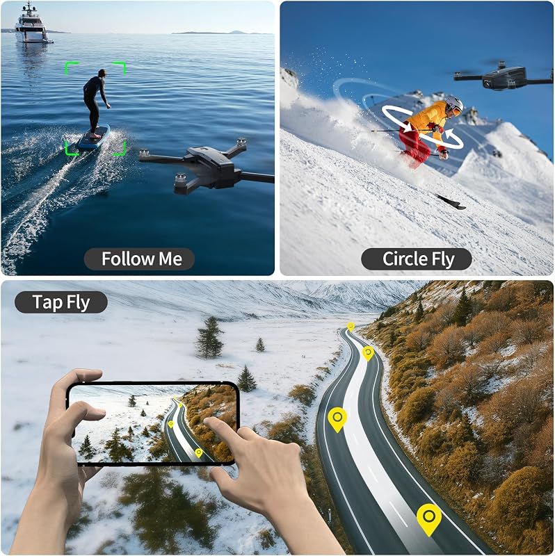 karuisrc K610 GPS Drón 4K UHD Kamerával - 249g Alatti Összecsukható Quadcopter, 20 Perc Repülési Idő, Követés Funkcióval, Kezdőknek, SD Kárt