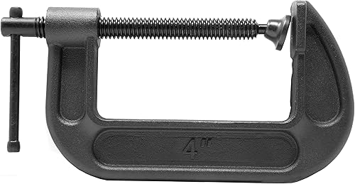 Miniatura 3 de WEN CLC424 Abrazaderas en C de hierro fundido resistentes con apertura de mandíbula de 4 pulgadas y garganta de 2.2 pulgadas, paquete de 2