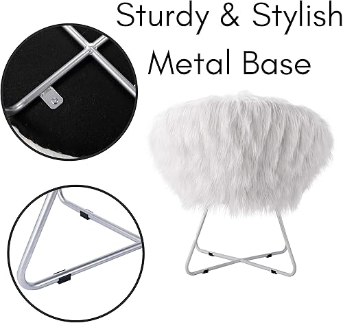 Miniatura 6 de BIRDROCK HOME Papasan - Silla con patas plateadas, cojín cómodo de gran tamaño para sala de estar, dormitorio, dormitorio o sala de estar, asiento