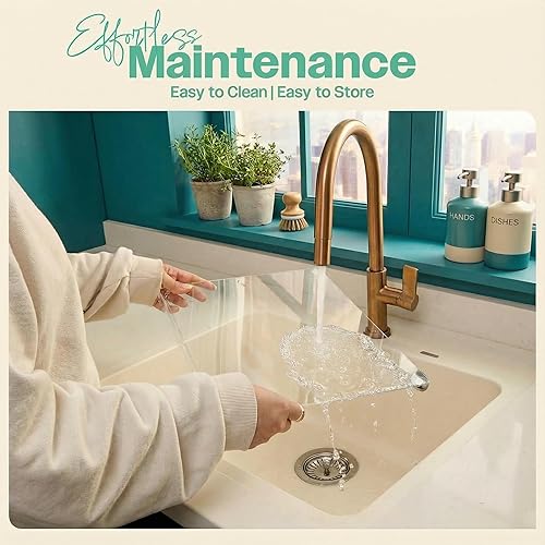 Miniatura 3 de Tabla de cortar acrílica con borde de mostrador, tabla de cortar transparente para preparación de cocina, fácil transferencia de alimentos,