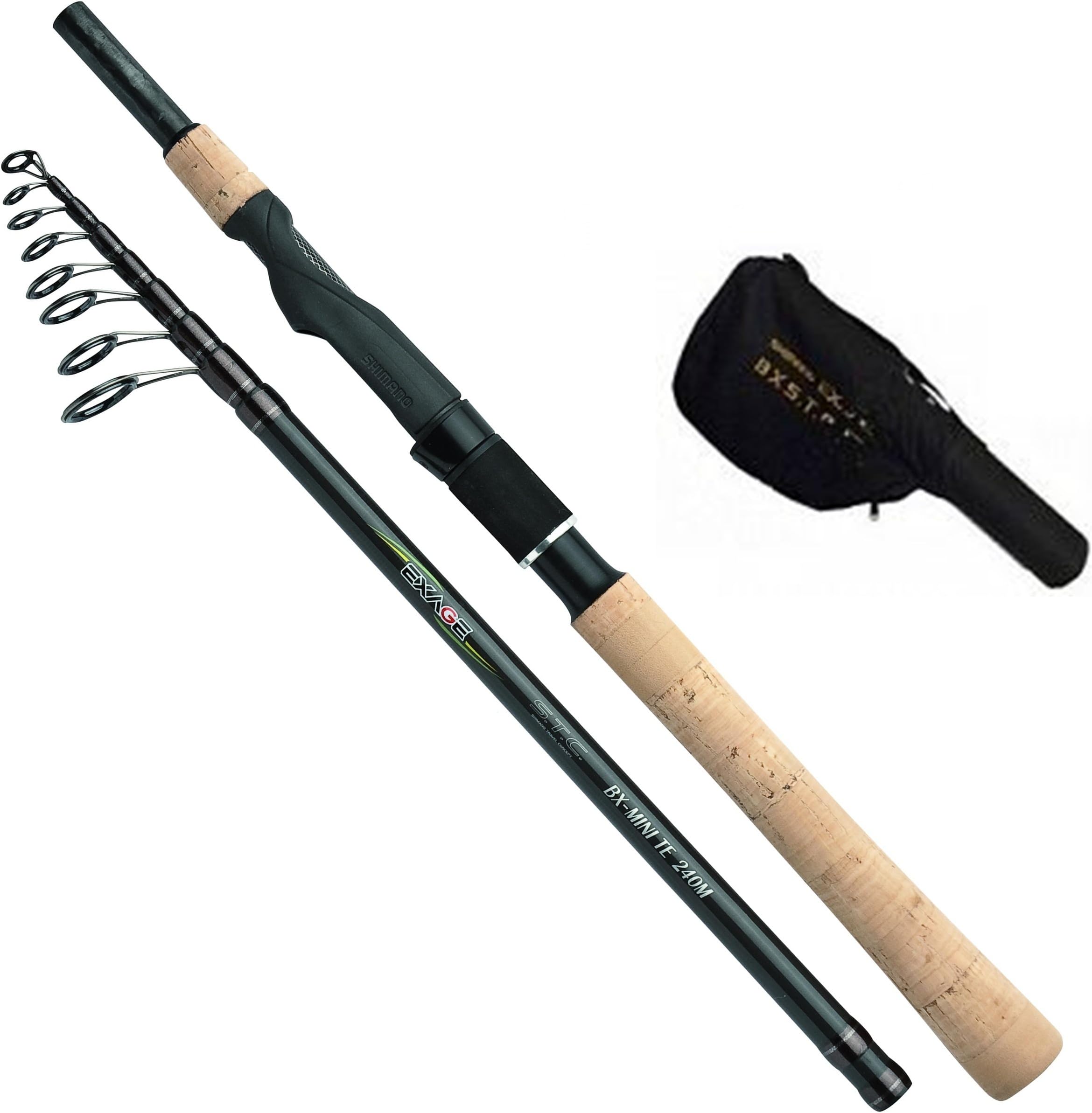 SHIMANO Exage BX STC Mini Tele Spinning 270 ML Medium Light, 9 Feet, Travel Spinning Fishing Rod, TEXBXMTS27ML
