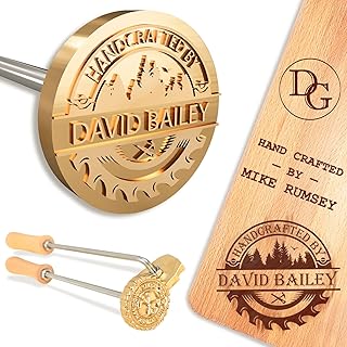 Duckbe Custom Branding Iron for Wood, Personalized Logo Branding Iron for Leather Meat - Wood Burning Metal Stamp with Handle, Durable Heat Letter Stamp for Party Wedding Gifts, Woodworking Tools