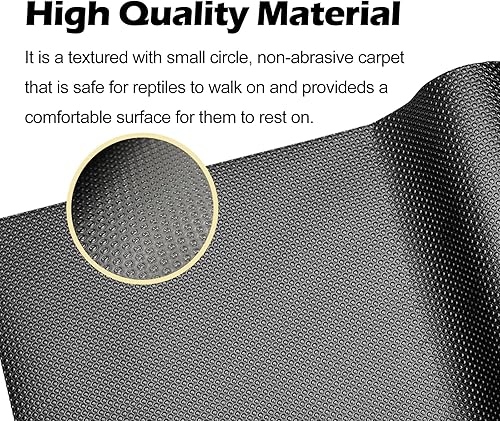 Miniatura 2 de Alfombra de reptil para tanque de dragón barbudo, accesorios para tanque de 40 galones, 20 galones, tanque de 50 galones, 17.5 x 79 pulgadas, tapete