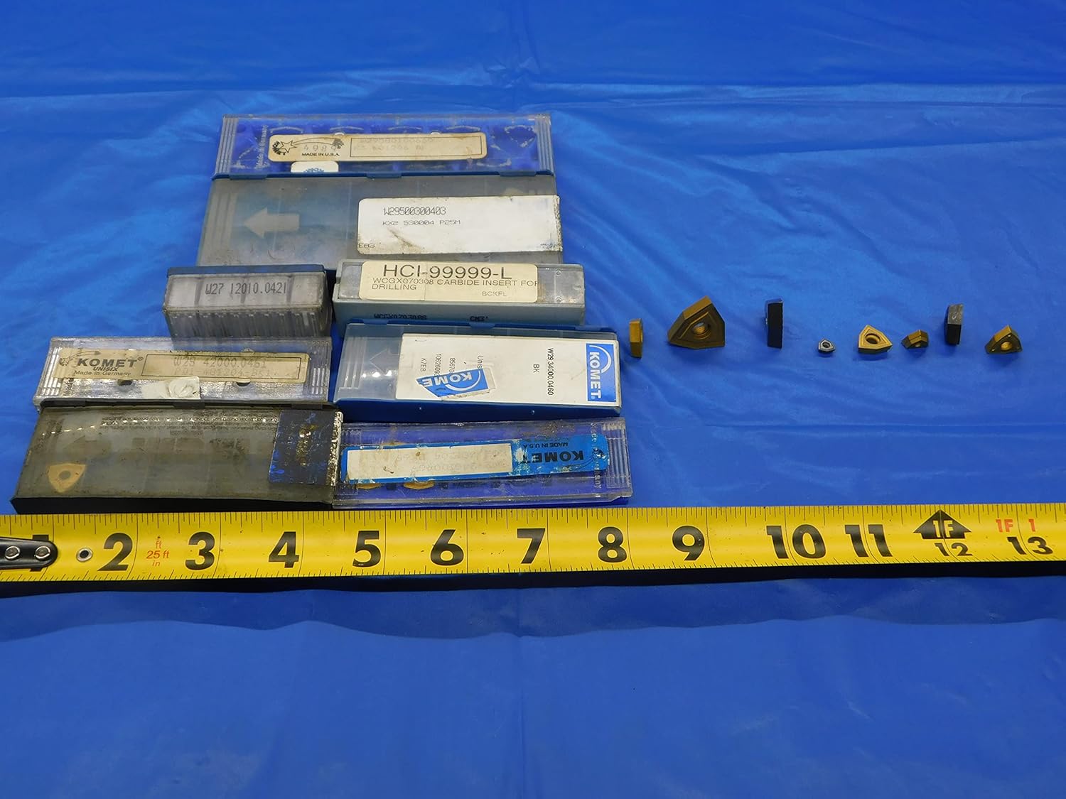 25 PC LOT TiN/UNCOATED Carbide Turning Inserts Trigon INDEXABLE Tooling - MB6679RDT