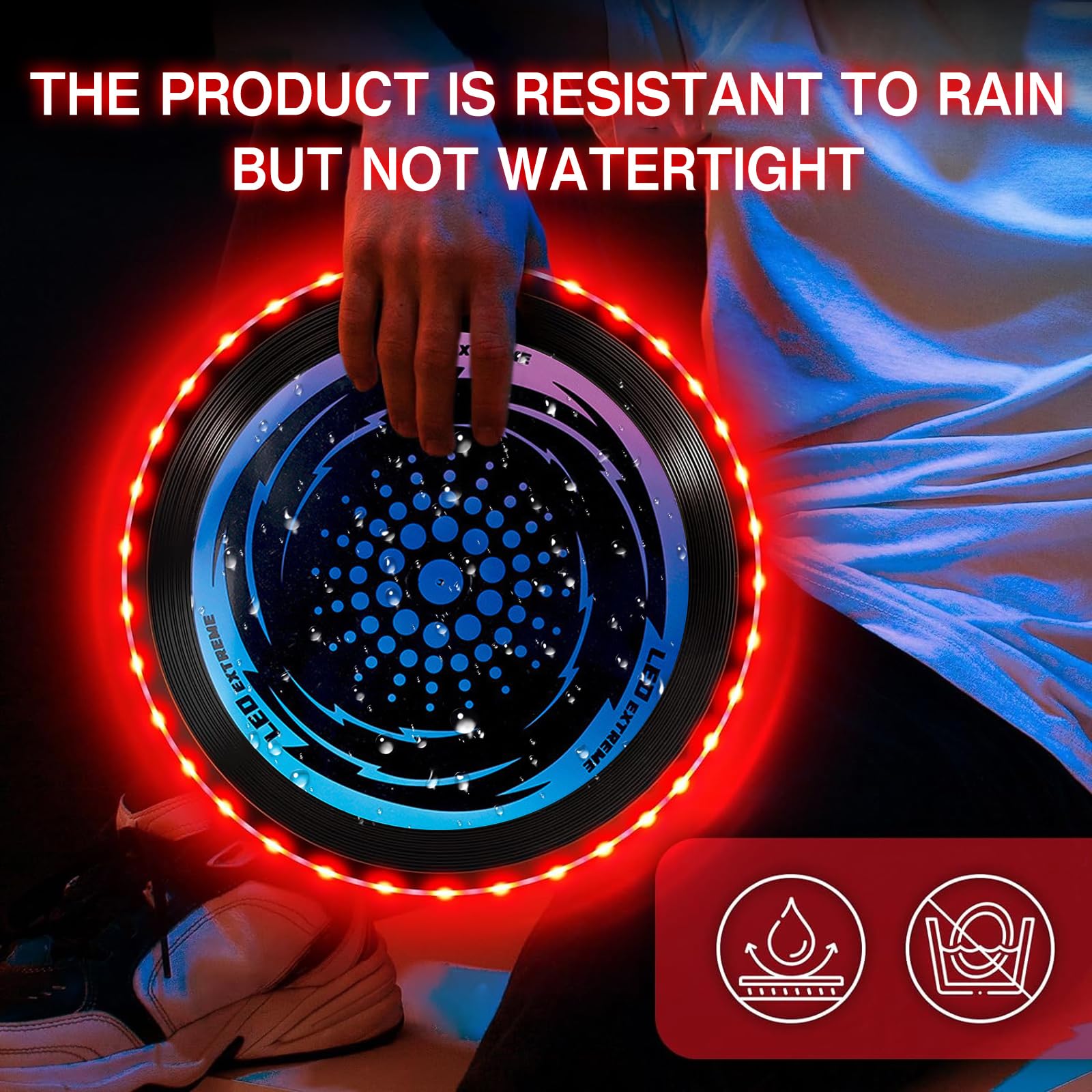 Sunshine Smile Disque Volant Lumineux LED – Frisbee Phosphorescent Pour Soirées, Plage, Camping – Cadeau Anniversaire Adulte/enfant