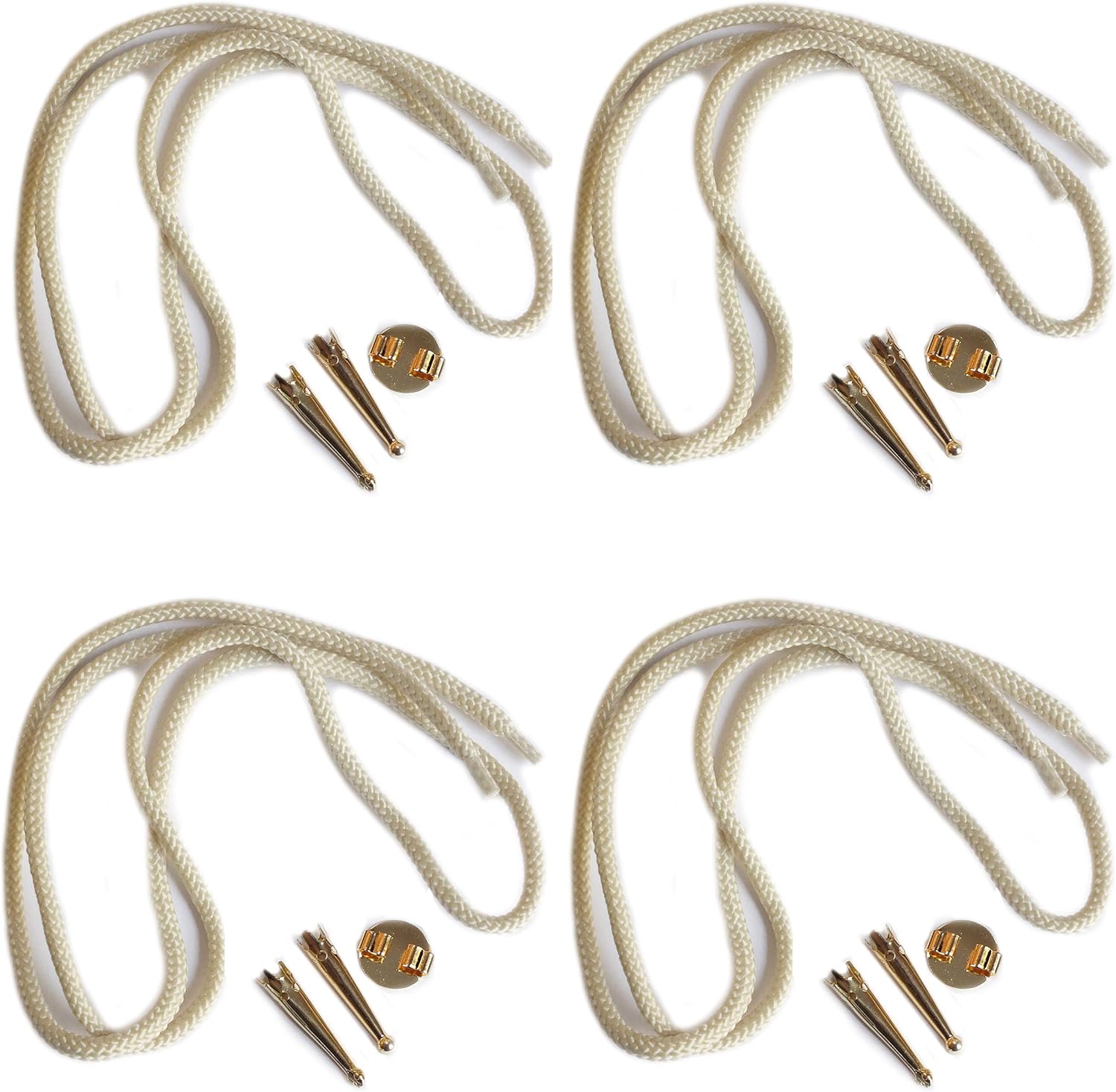 Blank Bolo String Tie Parts Kit Round Slide Smooth Tips Natural Co
