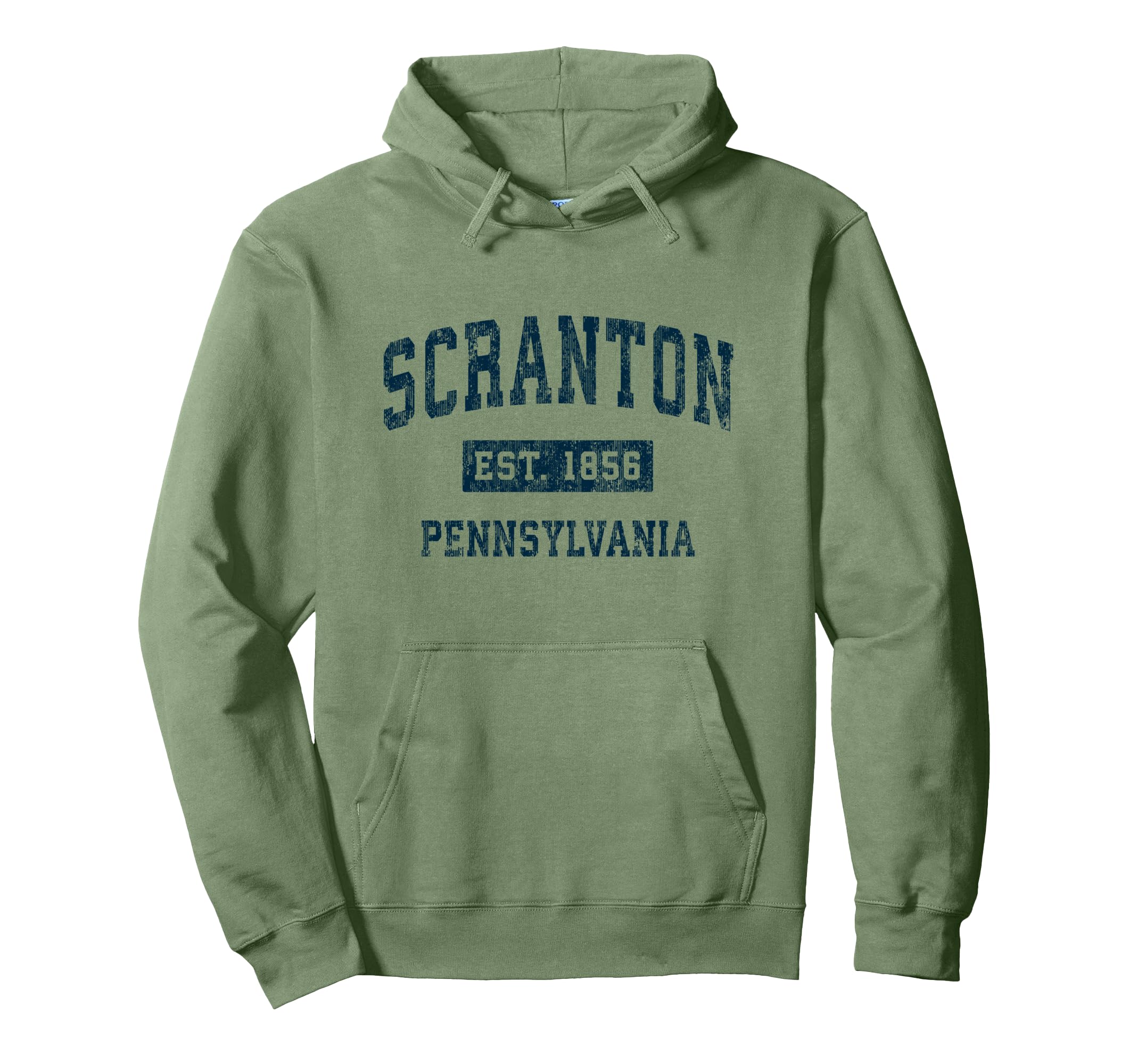 Scranton Pennsylvania PA Vintage Sports Design Navy Print Pullover Hoodie